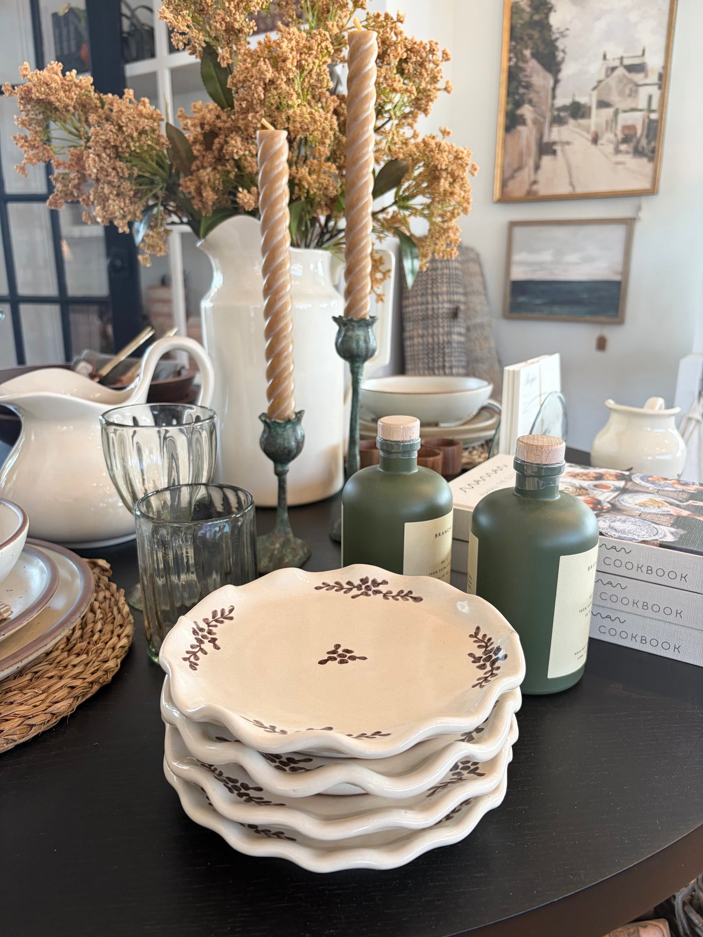 FLORA HAND PAINTED DESSERT PLATE