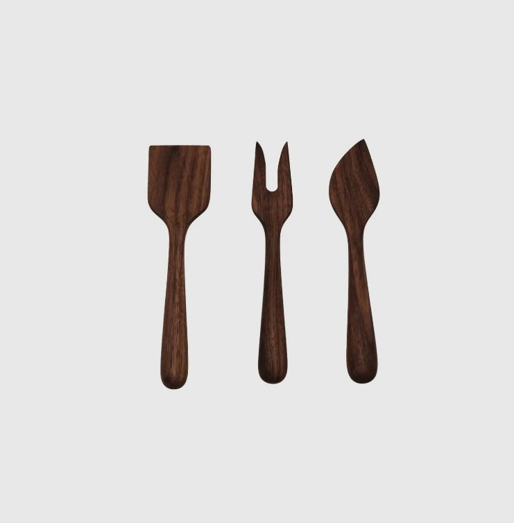 WALNUT CHEESE UTENSIL SET