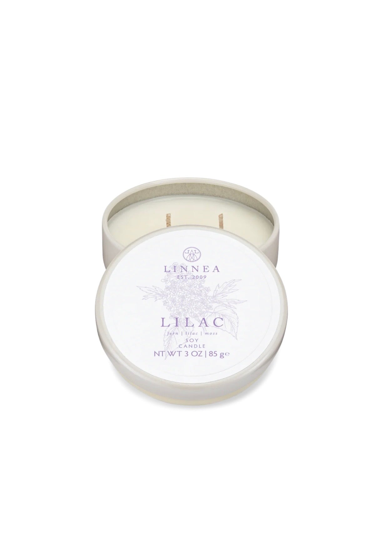 Lilac Candle Tin LINNEA