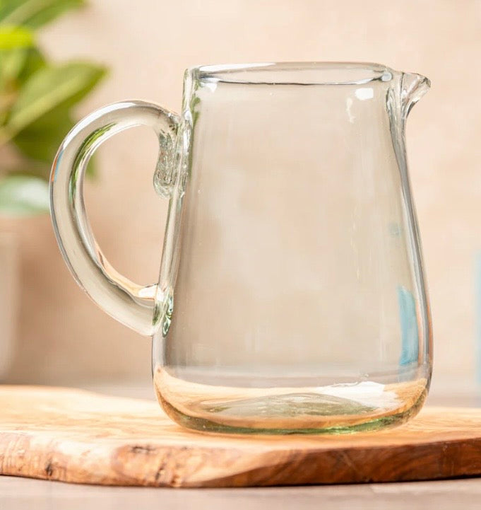 HANDBLOWN GLASS PITCHER