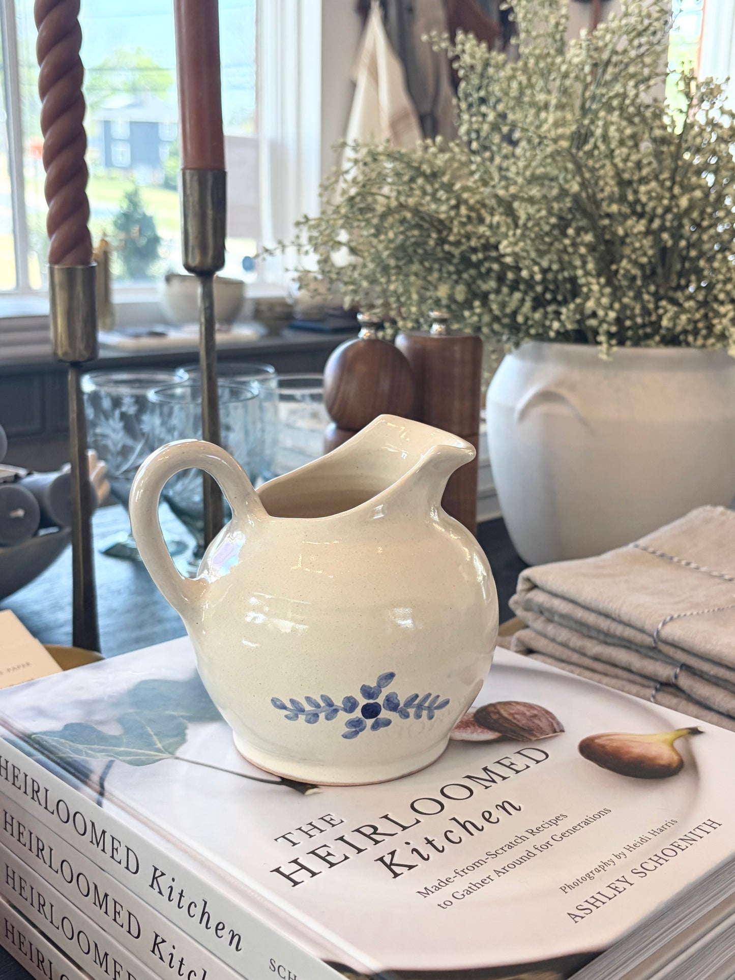 FLORA HAND PAINTED CREAM PITCHER