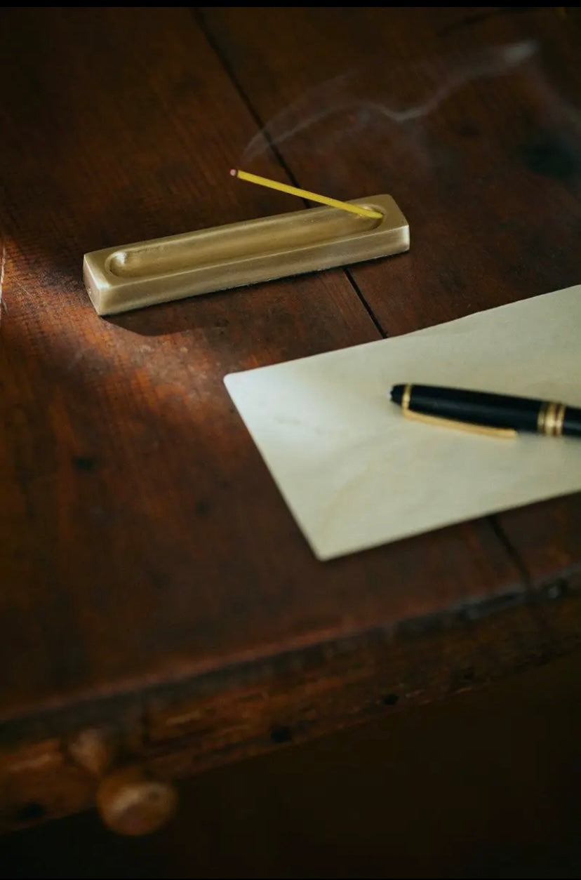 BRASS BAR INCENSE HOLDER