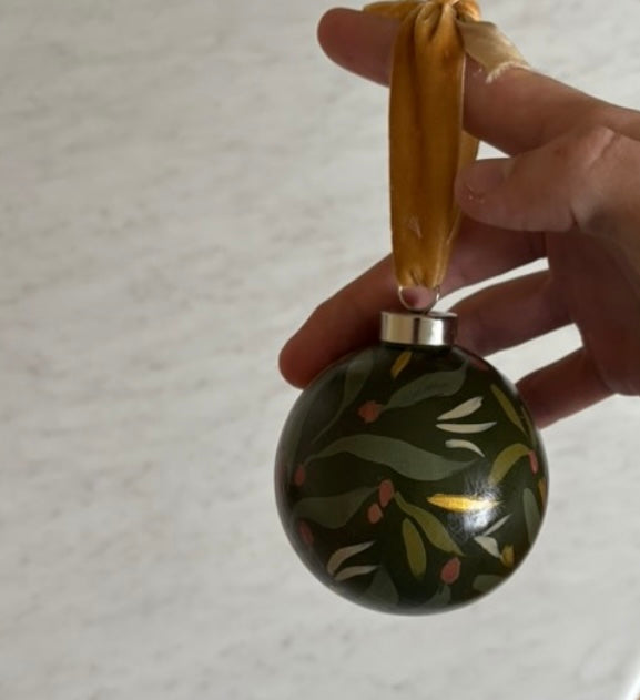 HAND PAINTED BISQUE ORNAMENT David Brazier