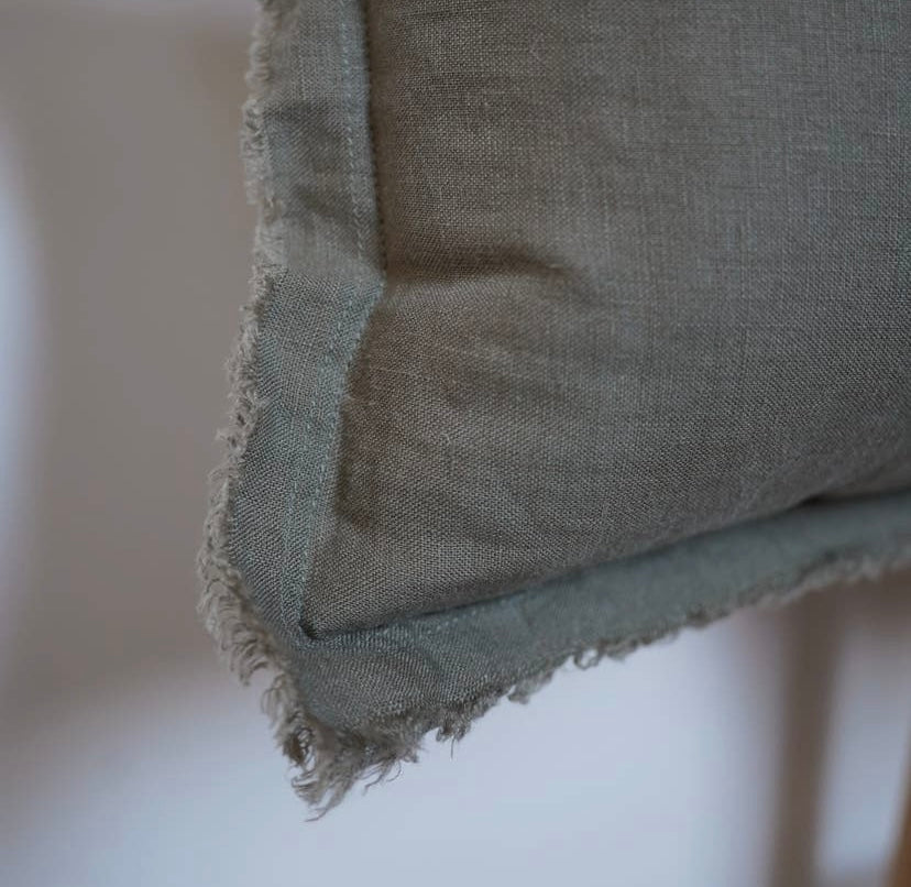 LINEN PILLOW COVER Moss