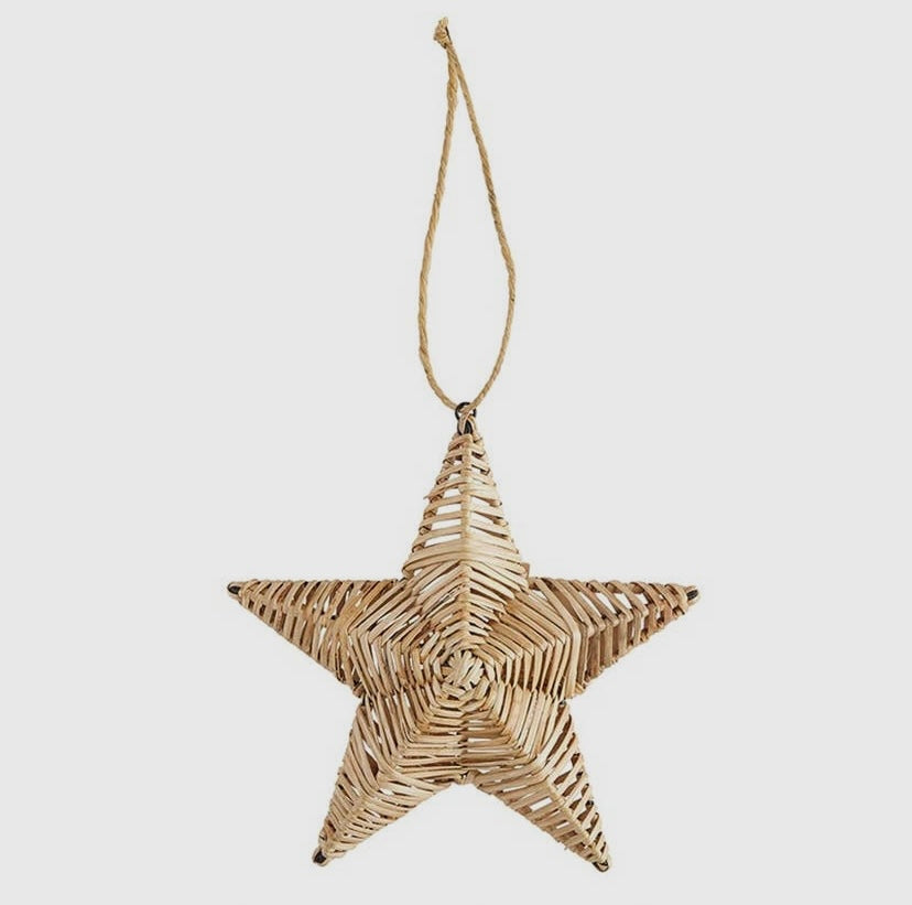 LARGE HANGING RATTAN STAR