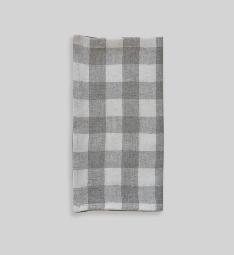 CHECKERED LINEN NAPKIN S/4