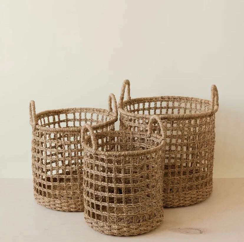 OPEN WEAVE FLOOR BASKET