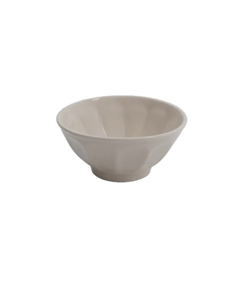 Handmade ceramic cream breakfast bowl