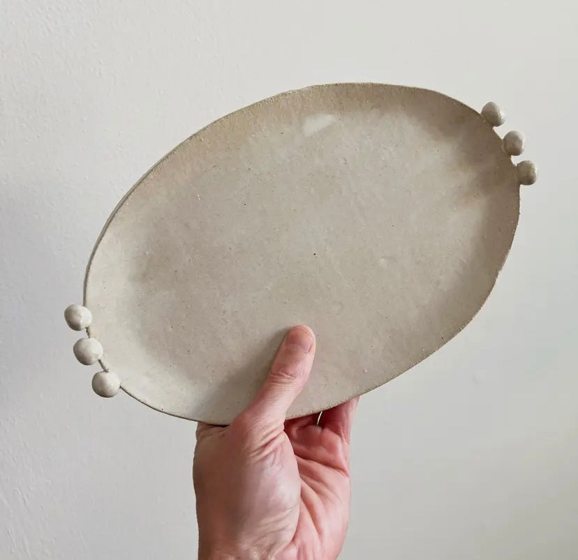 Ellipses Tray - 9" x 6" Handcrafted Ceramic Catchall (USA)