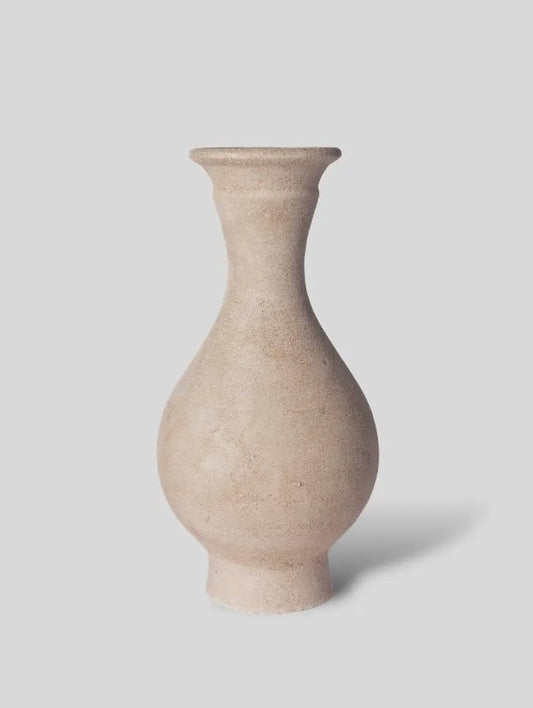 Hourglass Clay Vase - Handmade in Mexico