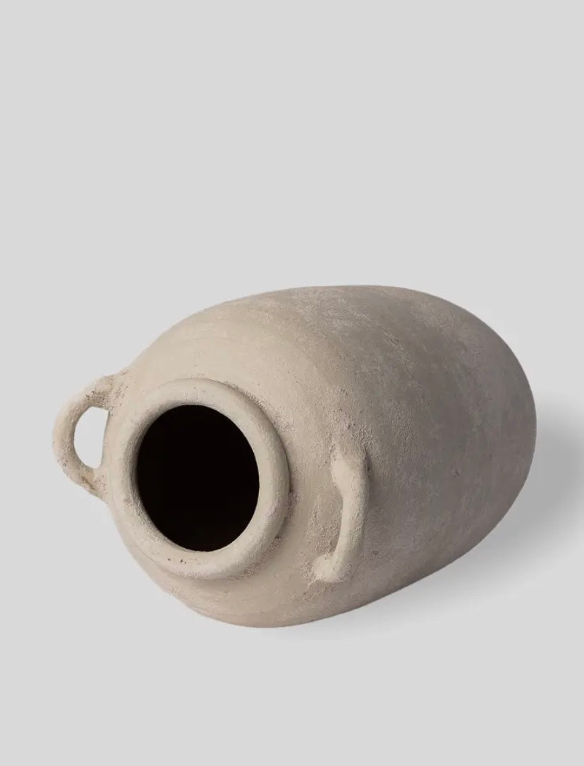 Mira Clay Vase on side - Handmade in Mexico