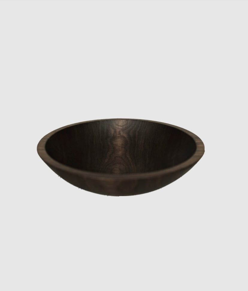 Artisan made walnut bowl.