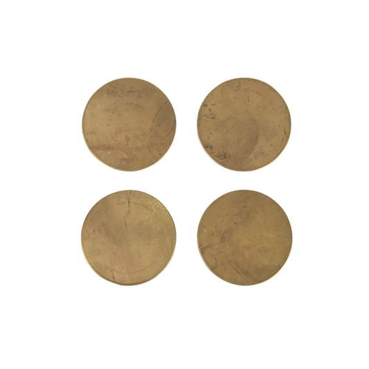 BRASS COASTER SET