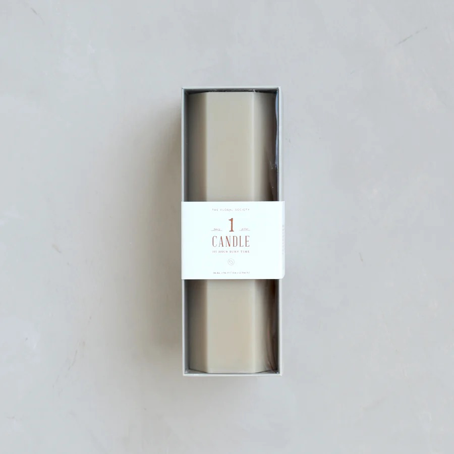 HEXAGON PILLAR CANDLE The Floral Society