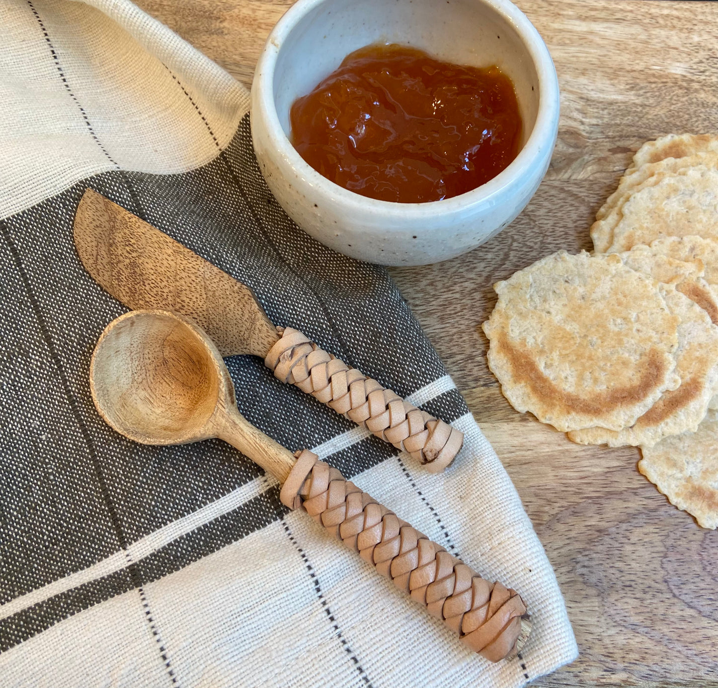 BURKE LEATHER WRAPPED SPREADER