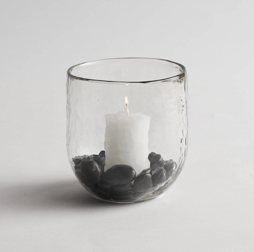PEBBLED GLASS VASE