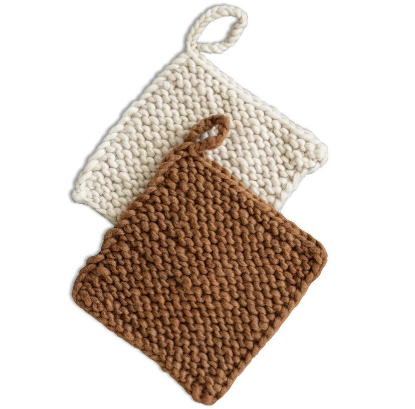 KNITTED POT HOLDER Handmade