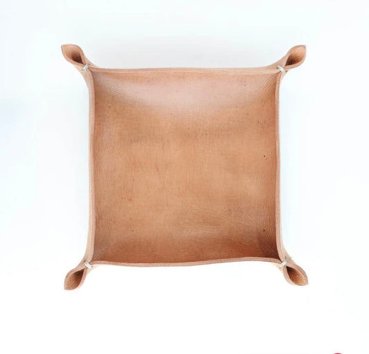 LEATHER VALET TRAY