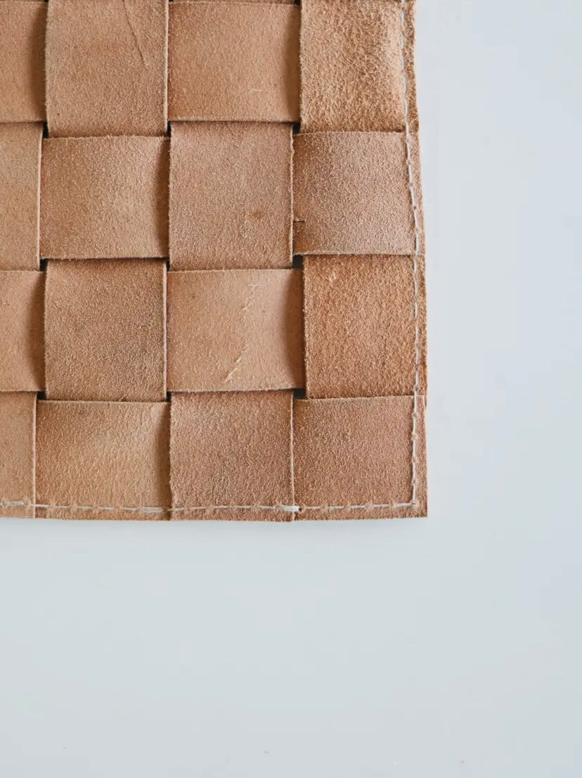 HANDWOVEN LEATHER TRIVET