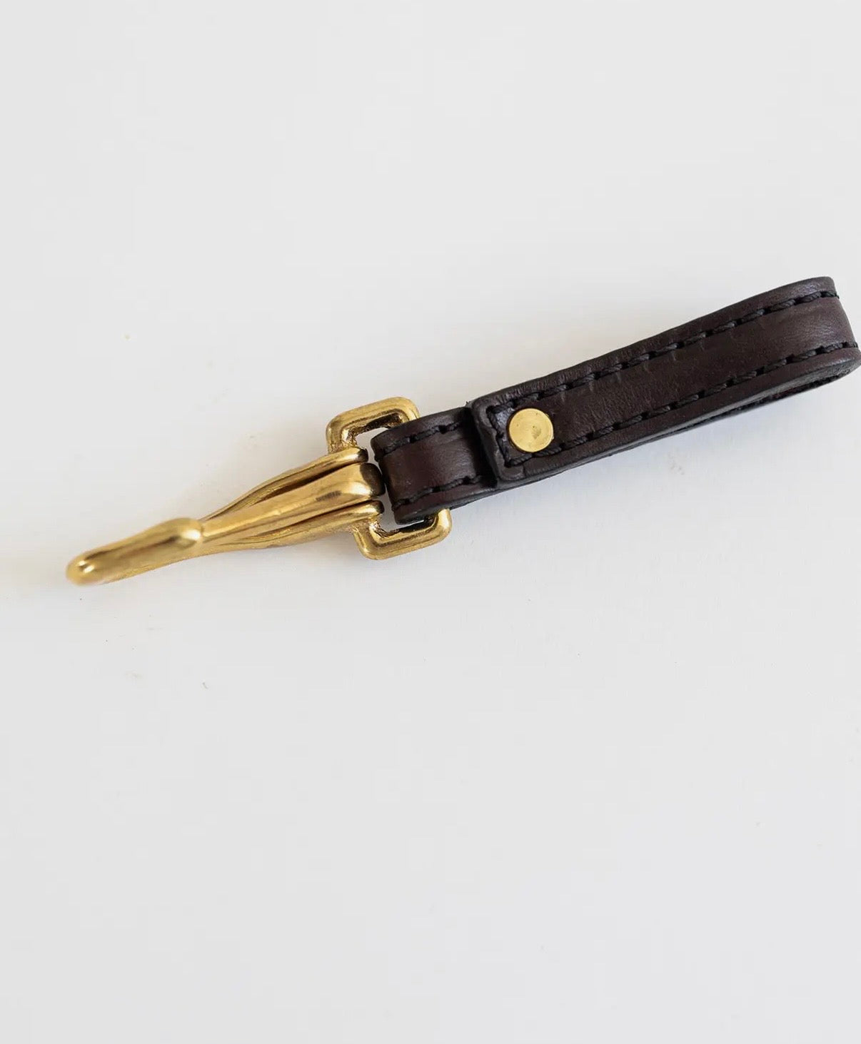 LEATHER & BRASS KEY FOB