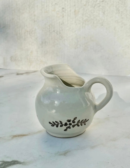 FLORA HAND PAINTED CREAM PITCHER