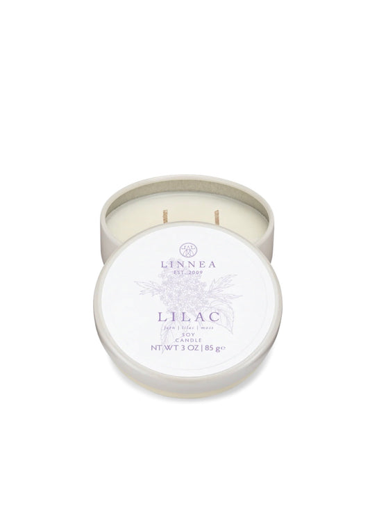 Lilac Candle Tin LINNEA