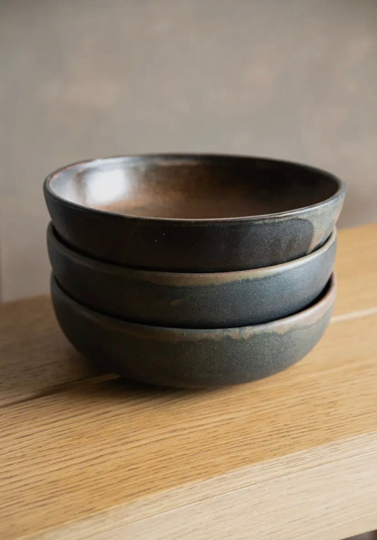 STONEWARE PASTA BOWL Rust