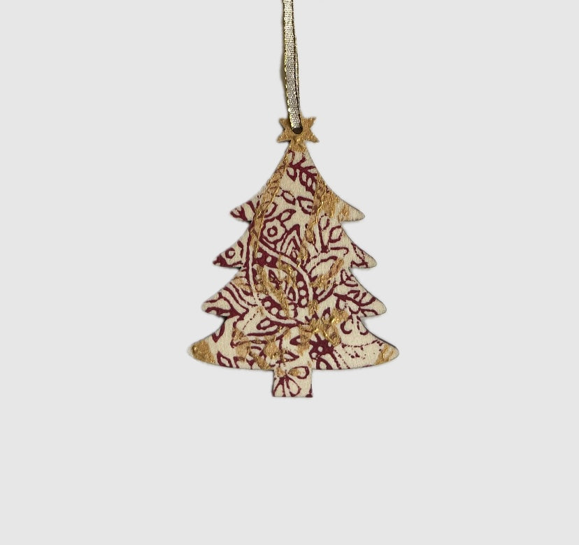 CRIMSON & GOLD PETITE ORNAMENT