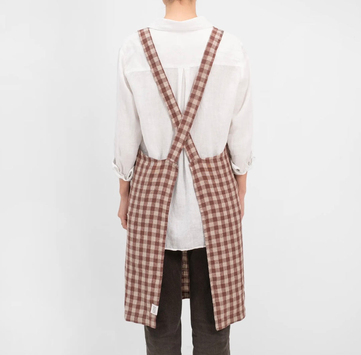 TAYLOR CHECK LINEN APRON