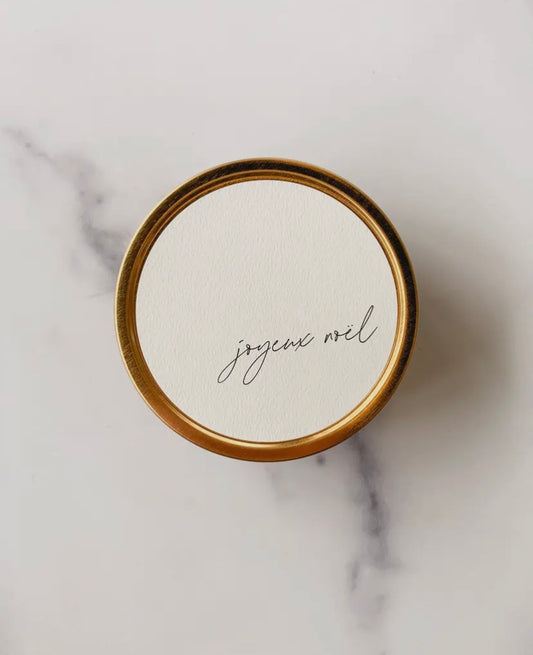 “Joyeux Noel” Sage + Cedar Candle Tin