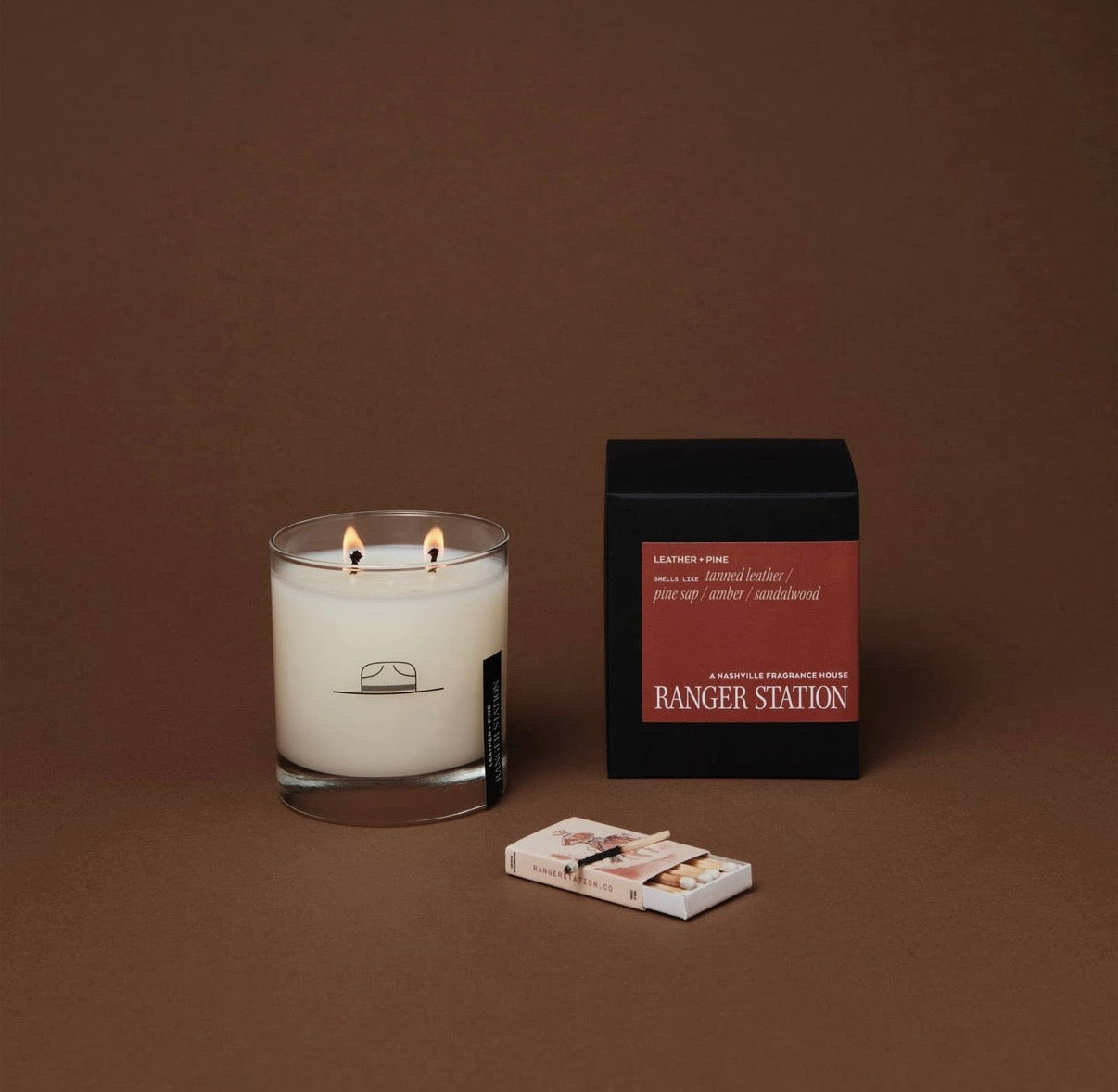 LEATHER + PINE CANDLE Ranger Station