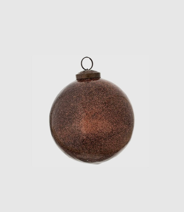 SHIMMER BAUBLE ORNAMENT Chestnut