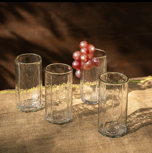 BEVEL PEBBLED HIGHBALL GLASS