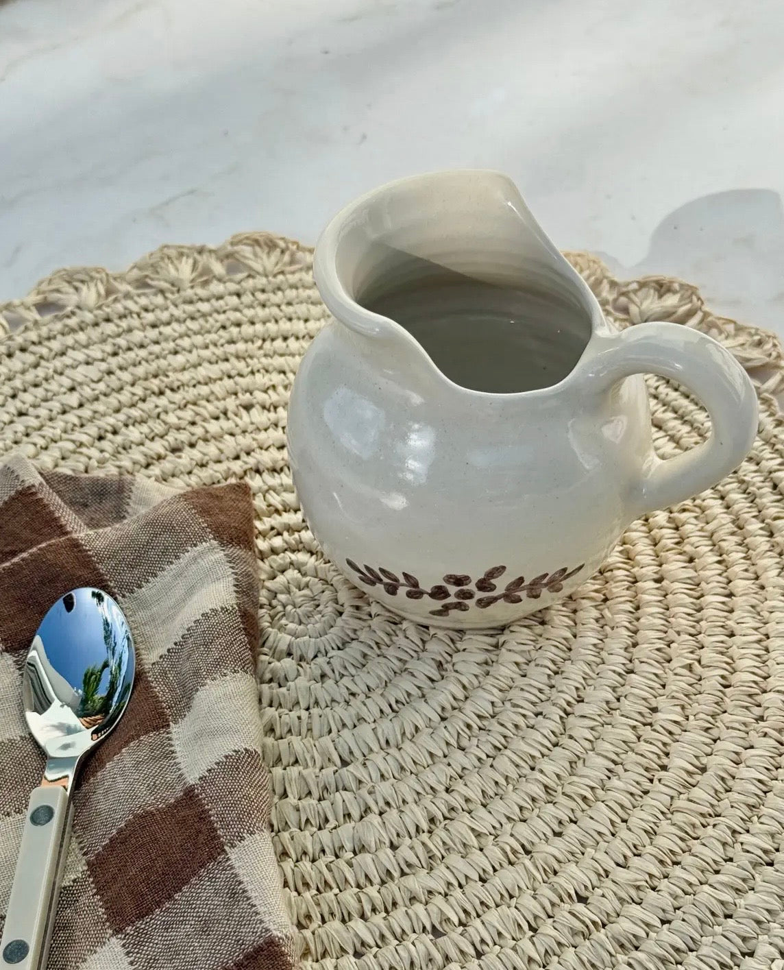 FLORA HAND PAINTED SMALL PITCHER