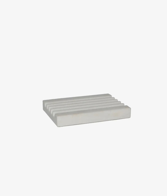 RIDGED MARBLE SOAP DISH