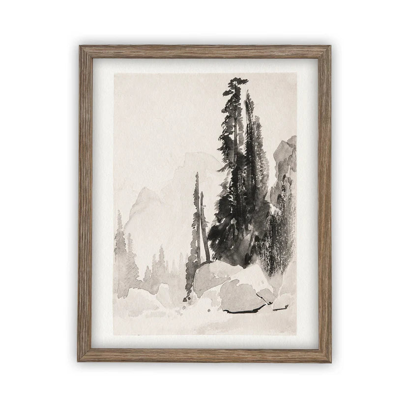 Pine Tree Watercolor Print