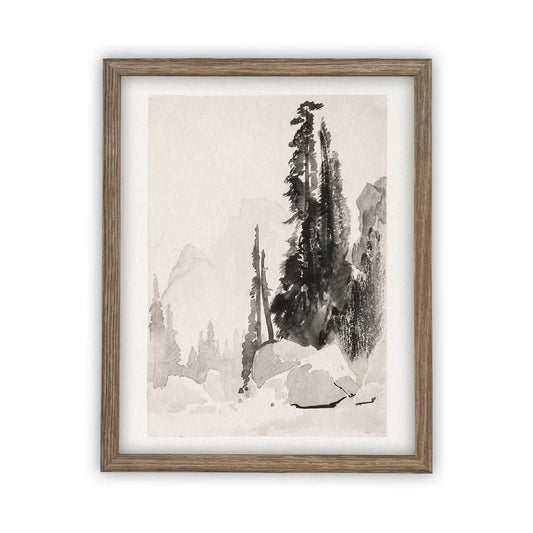 Pine Tree Watercolor Print