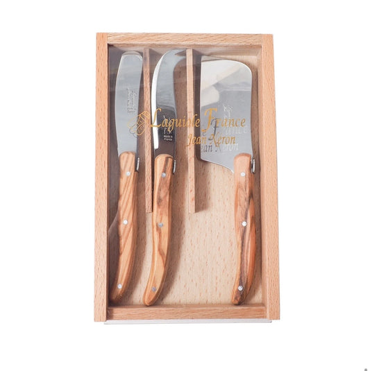 LAGUIOLE MINI CHEESE KNIVES Olive Wood