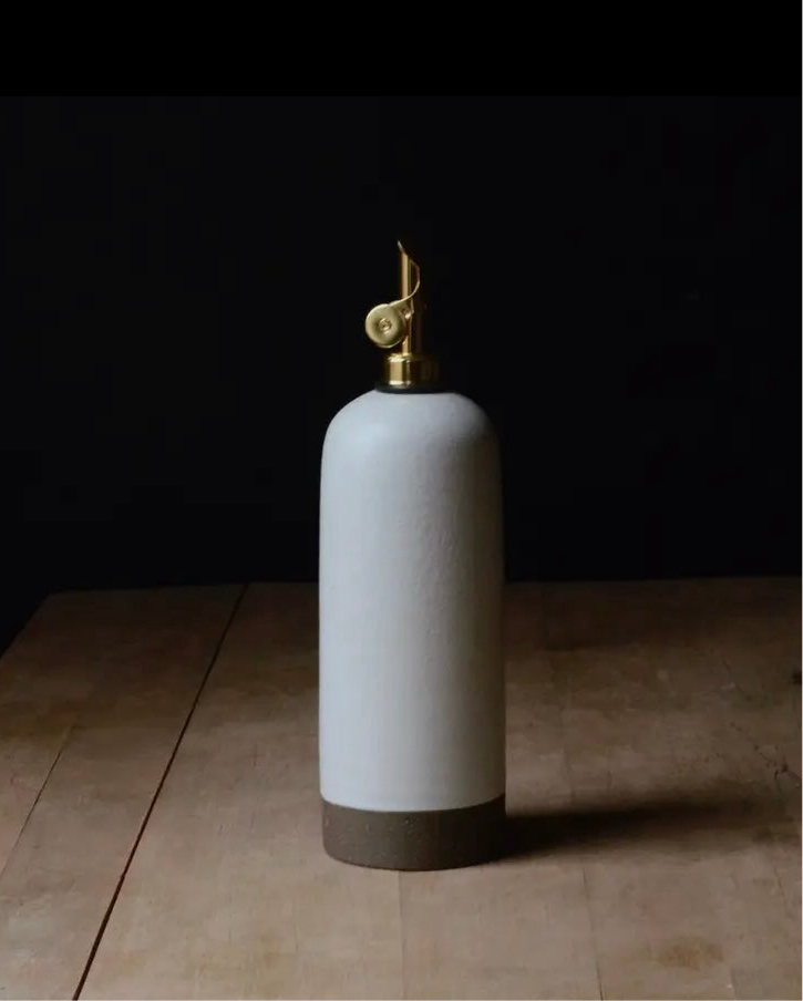 CERAMIC OIL BOTTLE Chalk