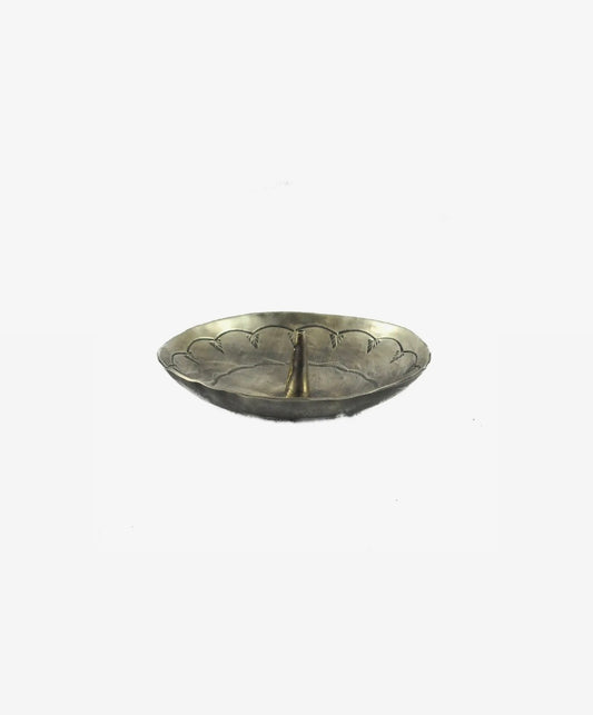 SILVER STAMPED INCENSE HOLDER