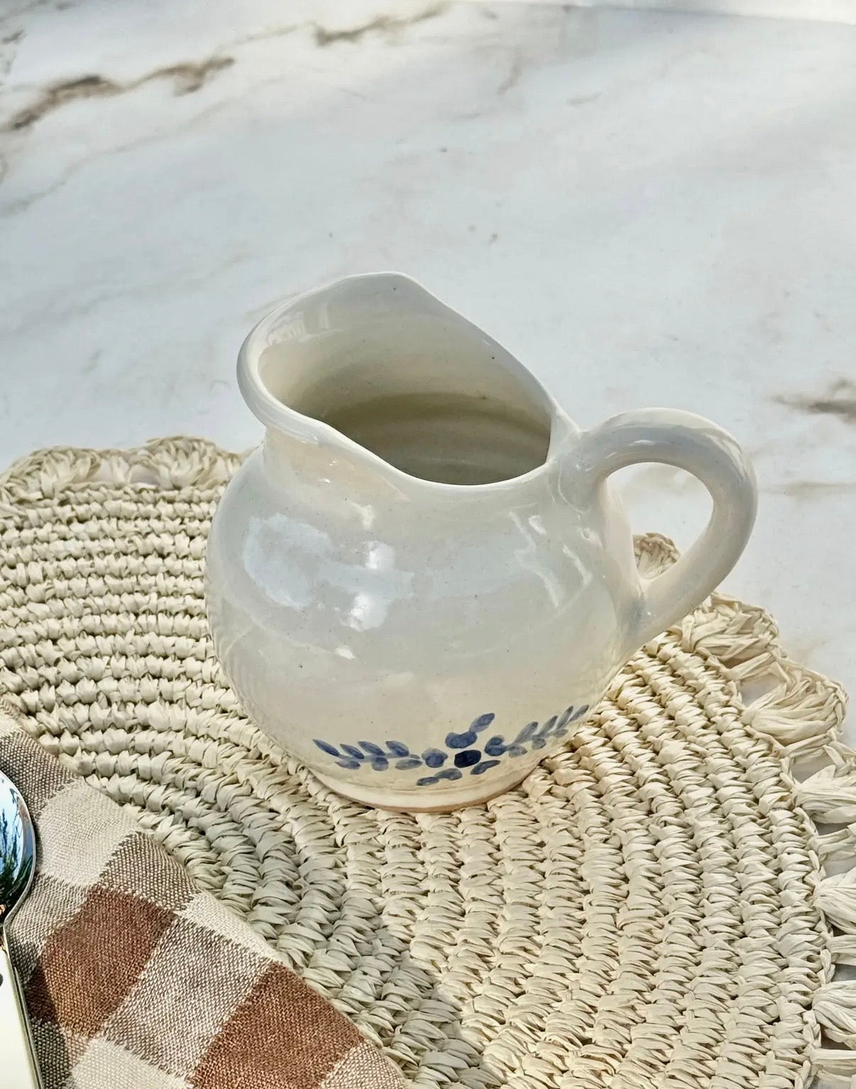 FLORA HAND PAINTED SMALL PITCHER