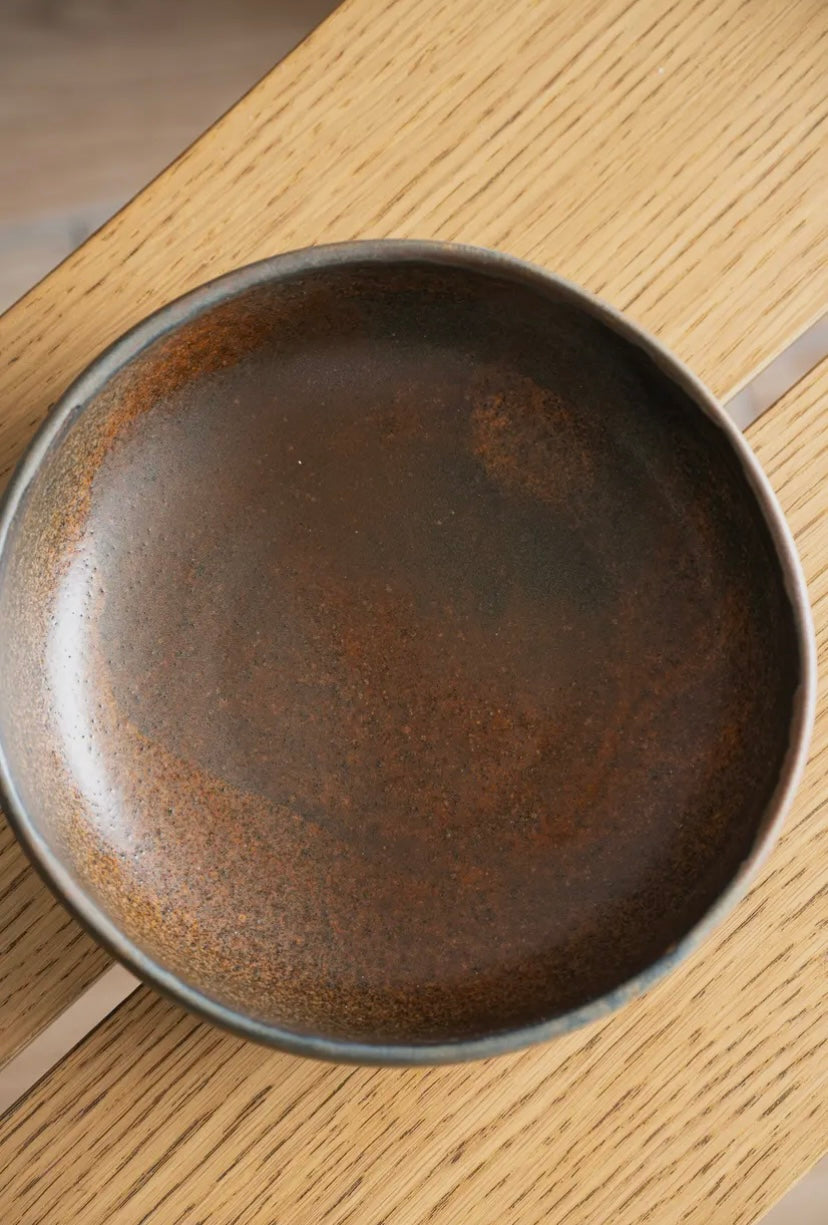 STONEWARE PASTA BOWL Rust