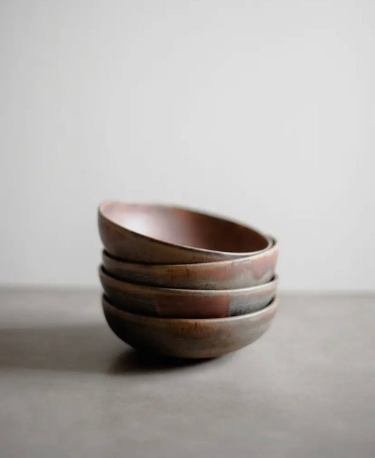 RUST STONEWARE BOWL