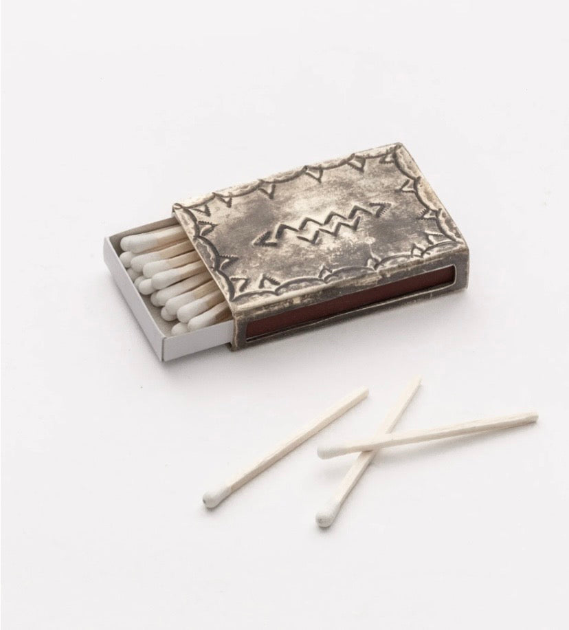 SILVER STAMPED MATCHBOX