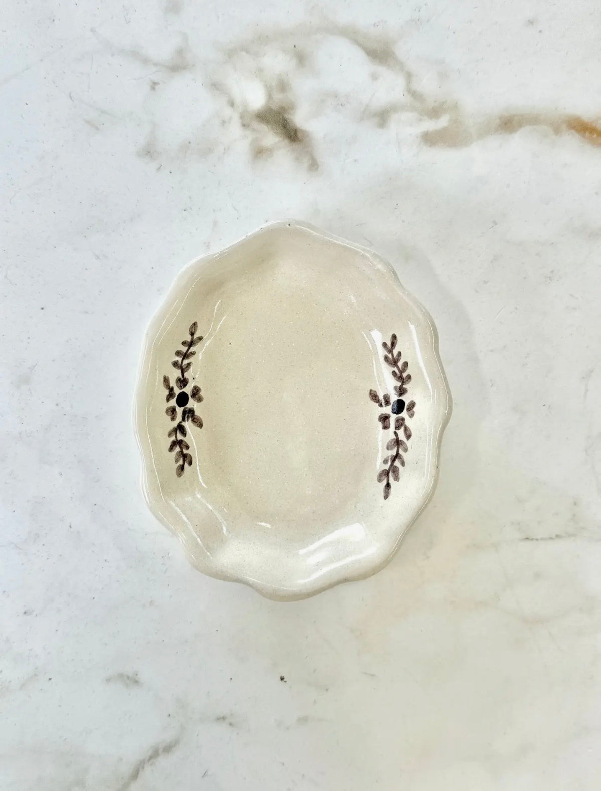 HAND PAINTED FLORA TRINKET DISH