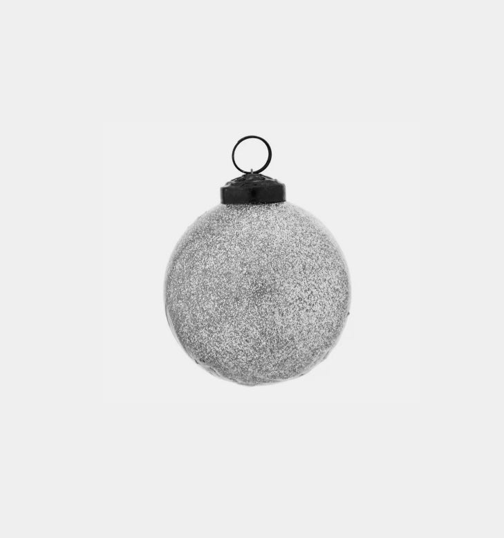 SHIMMER BAUBLE ORNAMENT Silver