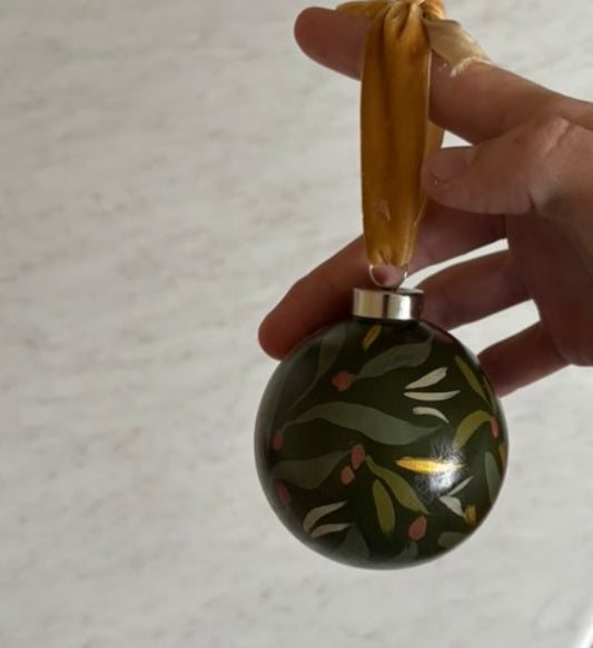 HAND PAINTED BISQUE ORNAMENT David Brazier