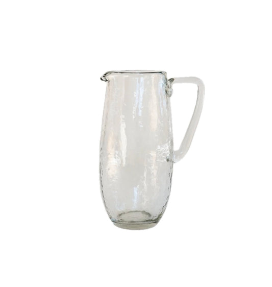 PEBBLED GLASS PITCHER