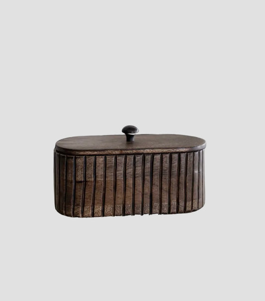 FLUTED WOODEN BOX