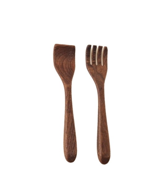 WALNUT SALAD SERVERS